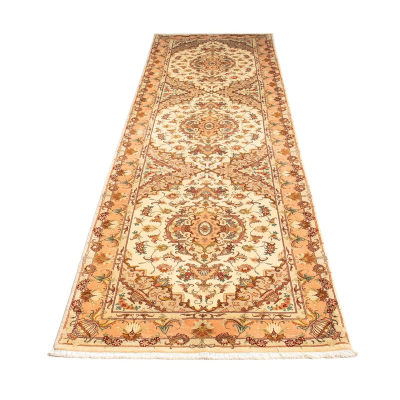 Loper Perzisch tapijt - Tabriz - Royal - 314 x 87 cm - beige