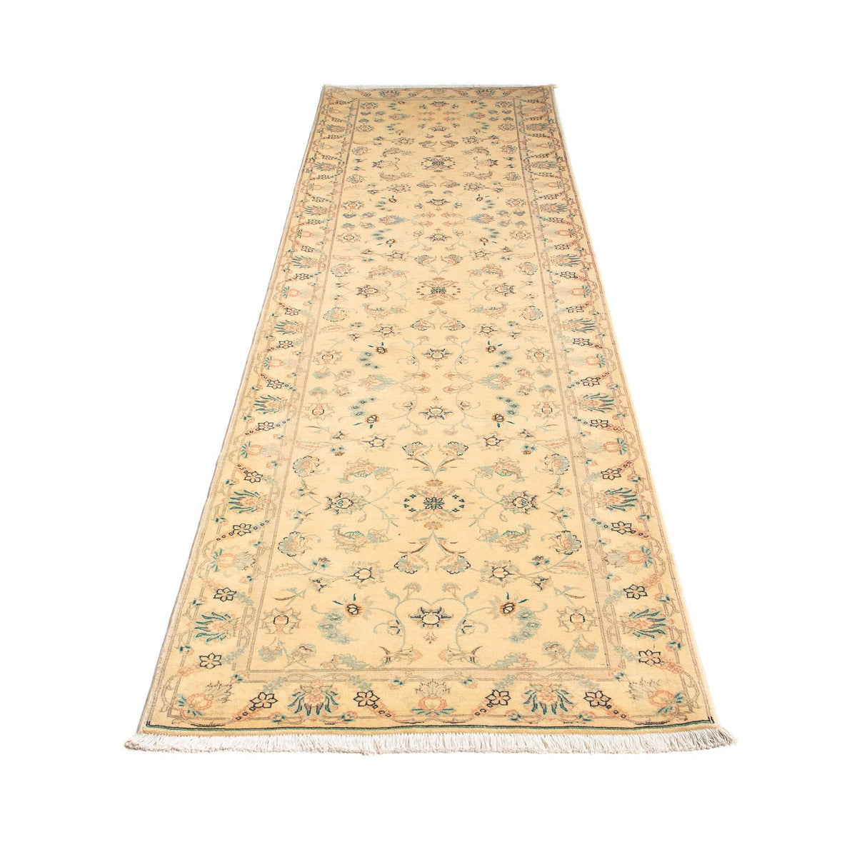 Loper Perzisch tapijt - Tabriz - Royal - 292 x 79 cm - lichtbruin