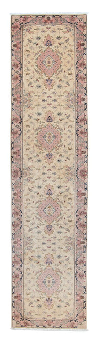 Loper Perzisch tapijt - Tabriz - Royal - 397 x 87 cm - beige