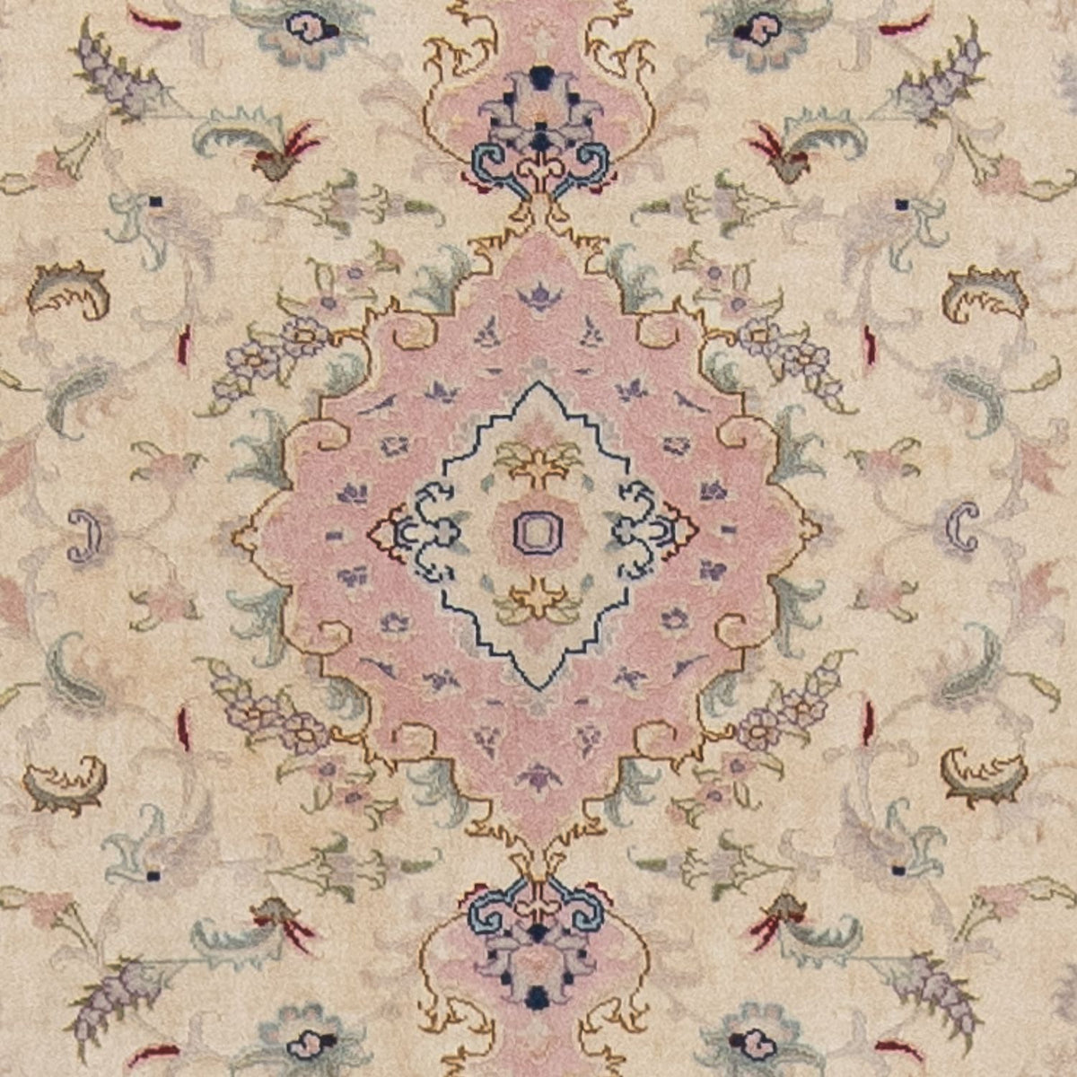 Loper Perzisch tapijt - Tabriz - Royal - 397 x 87 cm - beige