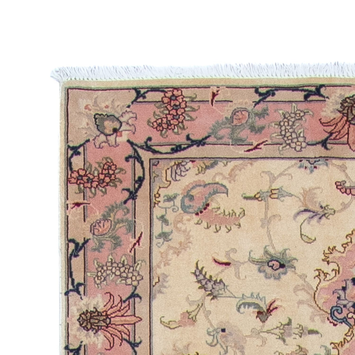 Loper Perzisch tapijt - Tabriz - Royal - 397 x 87 cm - beige
