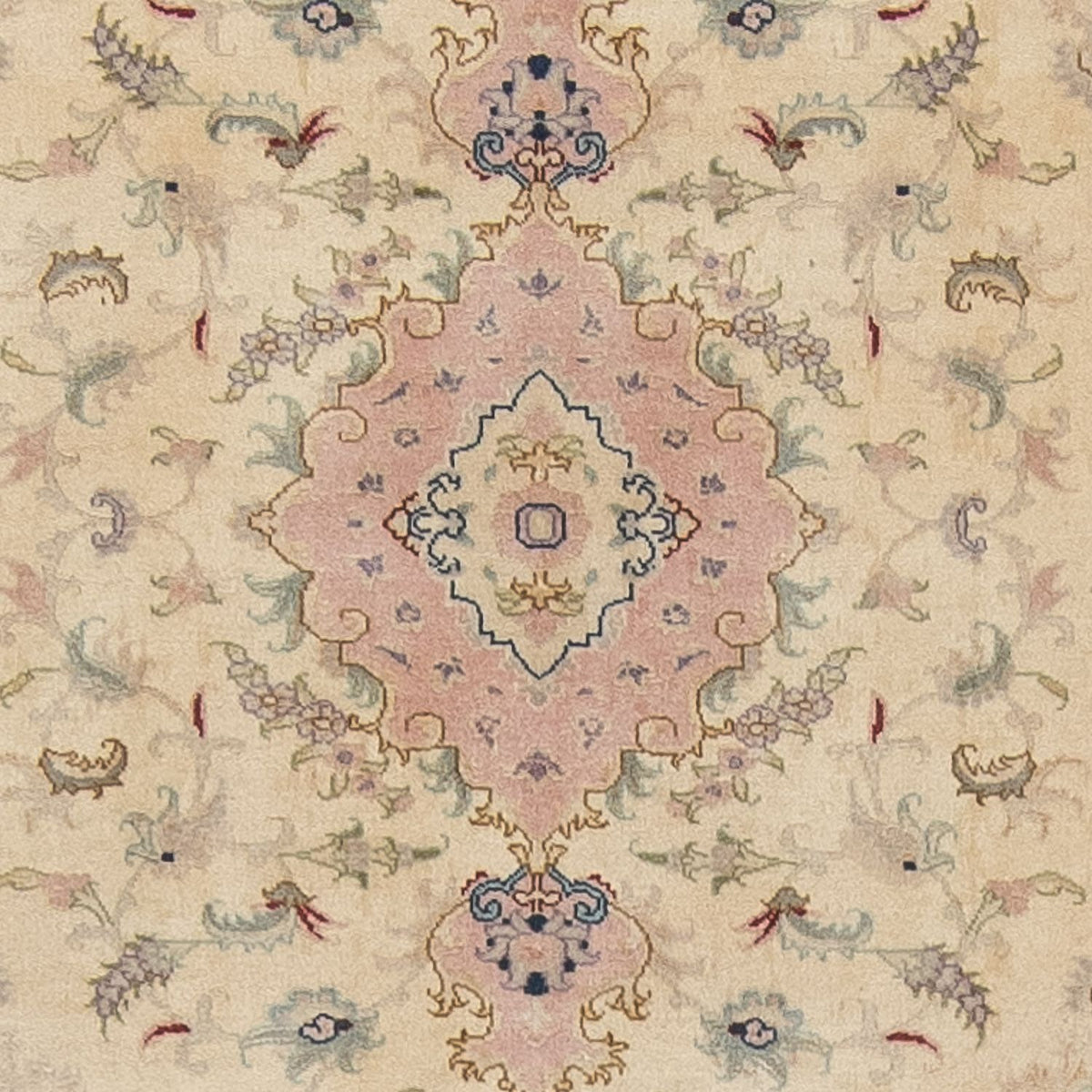 Loper Perzisch tapijt - Tabriz - Royal - 397 x 86 cm - beige