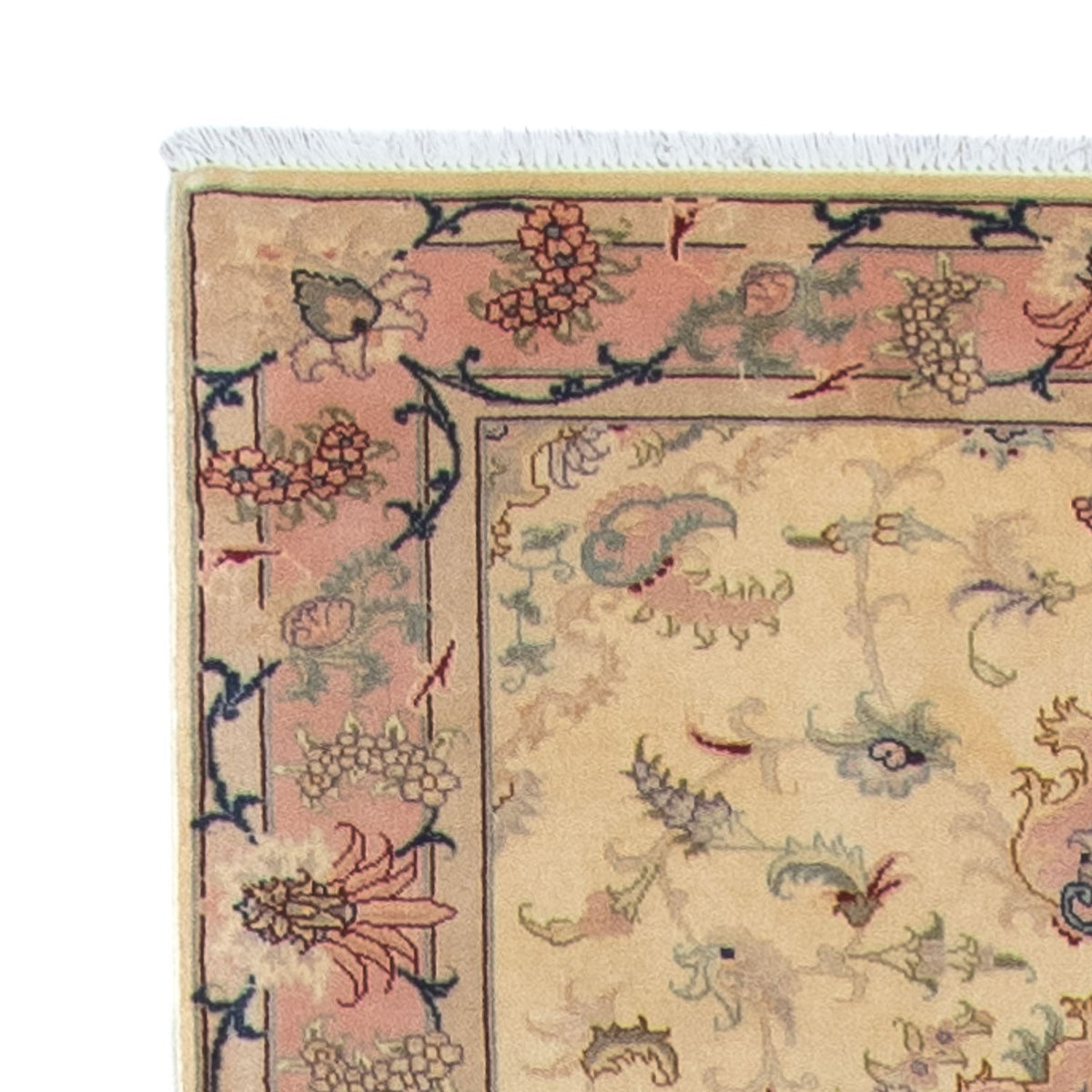 Loper Perzisch tapijt - Tabriz - Royal - 397 x 86 cm - beige