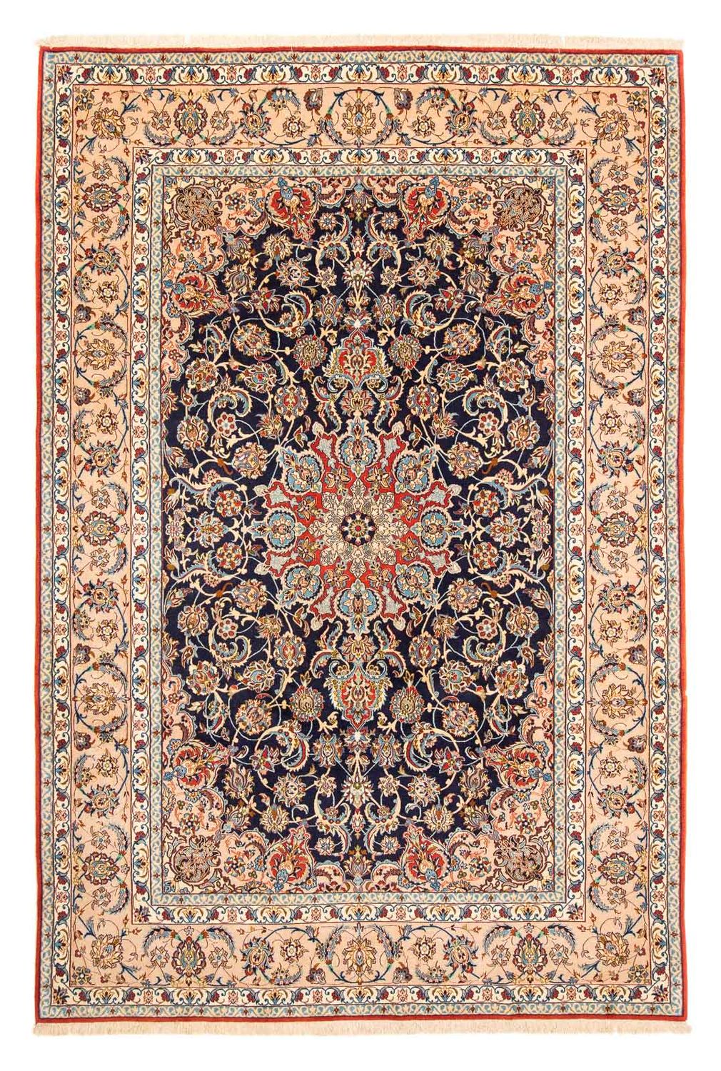 Perzisch tapijt - Isfahan - Premium - 300 x 200 cm - donkerblauw