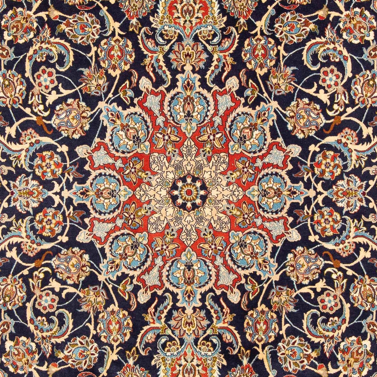 Perzisch tapijt - Isfahan - Premium - 300 x 200 cm - donkerblauw