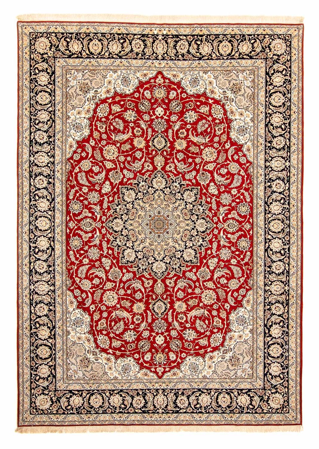 Perzisch tapijt - Isfahan - Premium - 370 x 253 cm - donkerrood