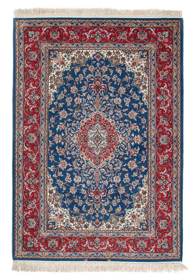 Perzisch tapijt - Isfahan - Premium - 198 x 133 cm - blauw