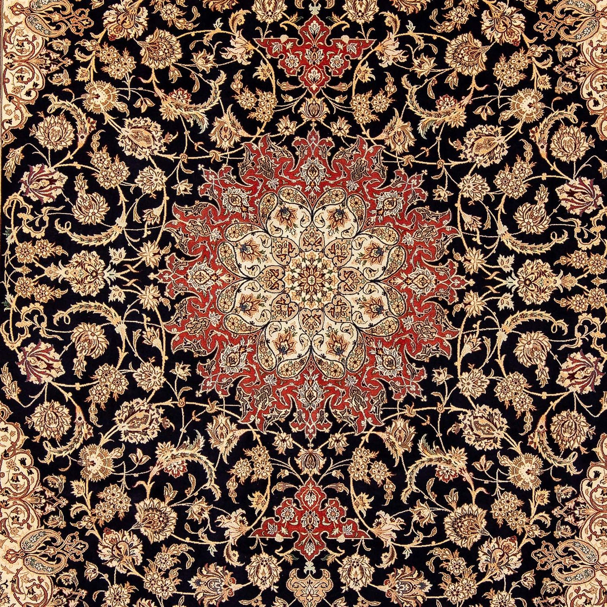 Perzisch tapijt - Isfahan - Premium - 344 x 255 cm - donkerrood
