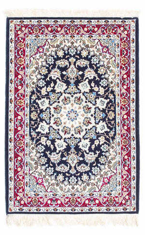 Perzisch tapijt - Isfahan - Premium - 104 x 72 cm - donkerblauw