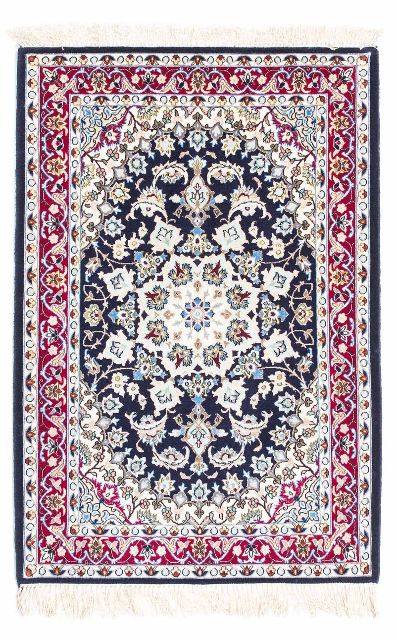 Perzisch tapijt - Isfahan - Premium - 104 x 72 cm - donkerblauw