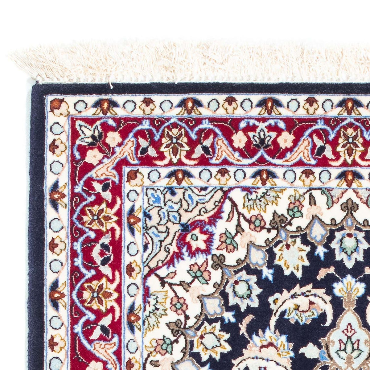 Perzisch tapijt - Isfahan - Premium - 104 x 72 cm - donkerblauw