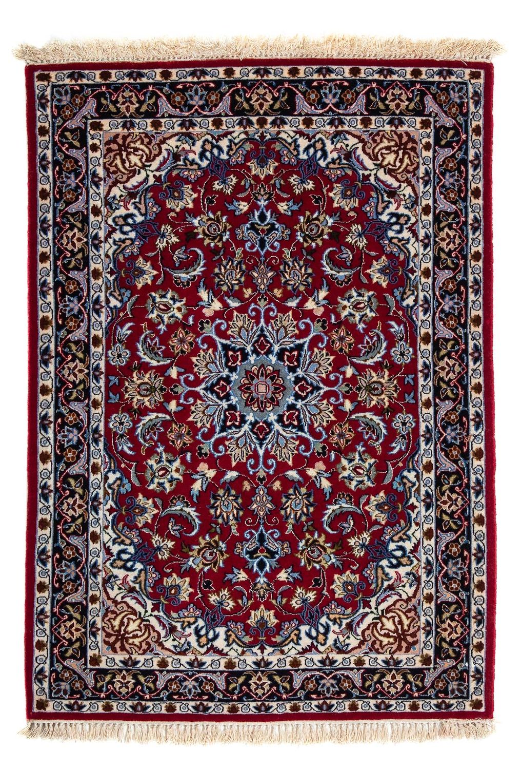 Perzisch tapijt - Isfahan - Premium - 101 x 71 cm - donkerrood