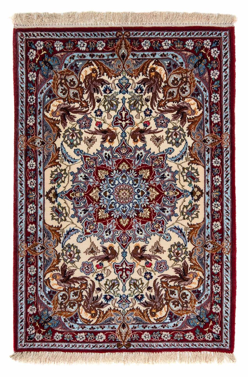 Perzisch tapijt - Isfahan - Premium - 100 x 73 cm - donkerrood