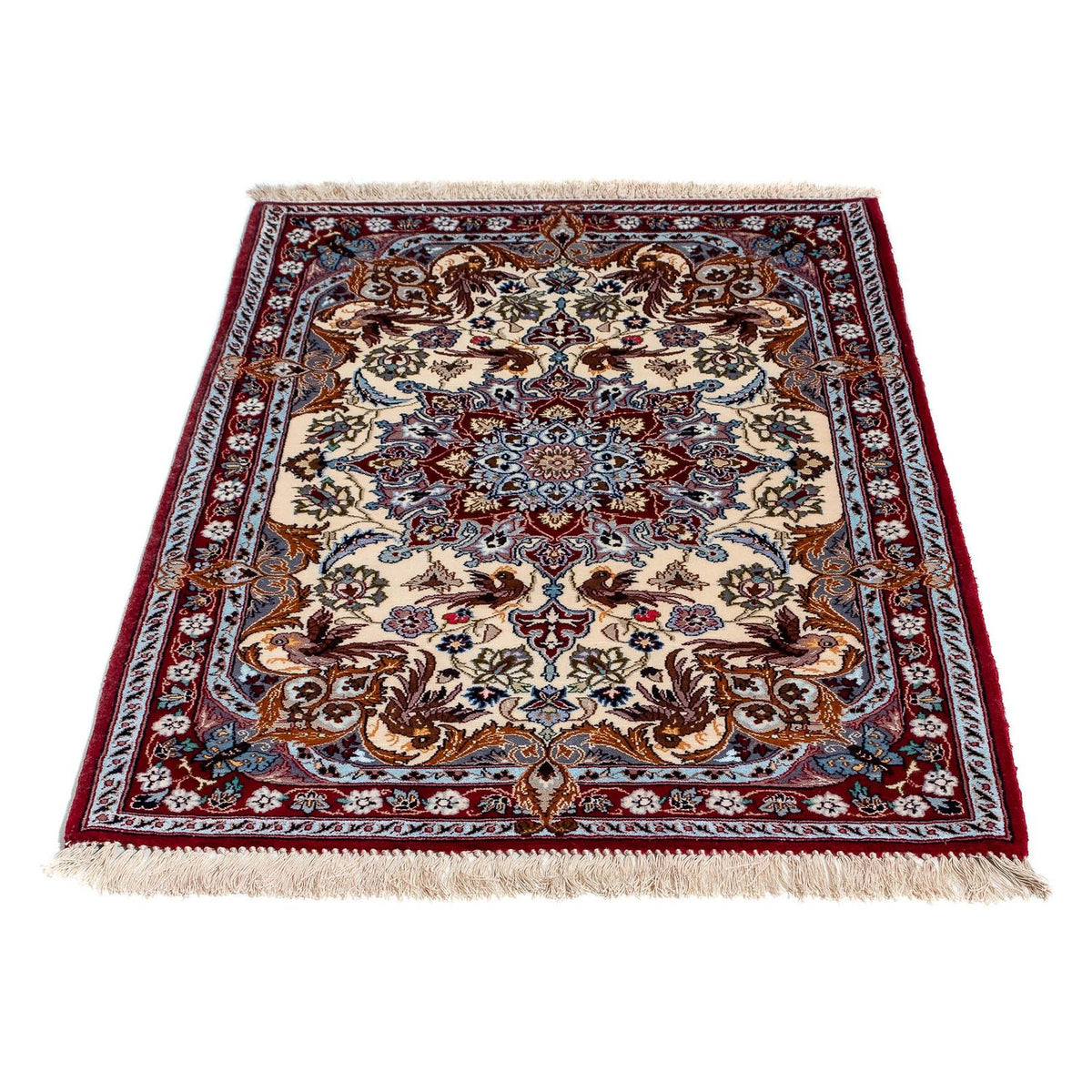 Perzisch tapijt - Isfahan - Premium - 100 x 73 cm - donkerrood