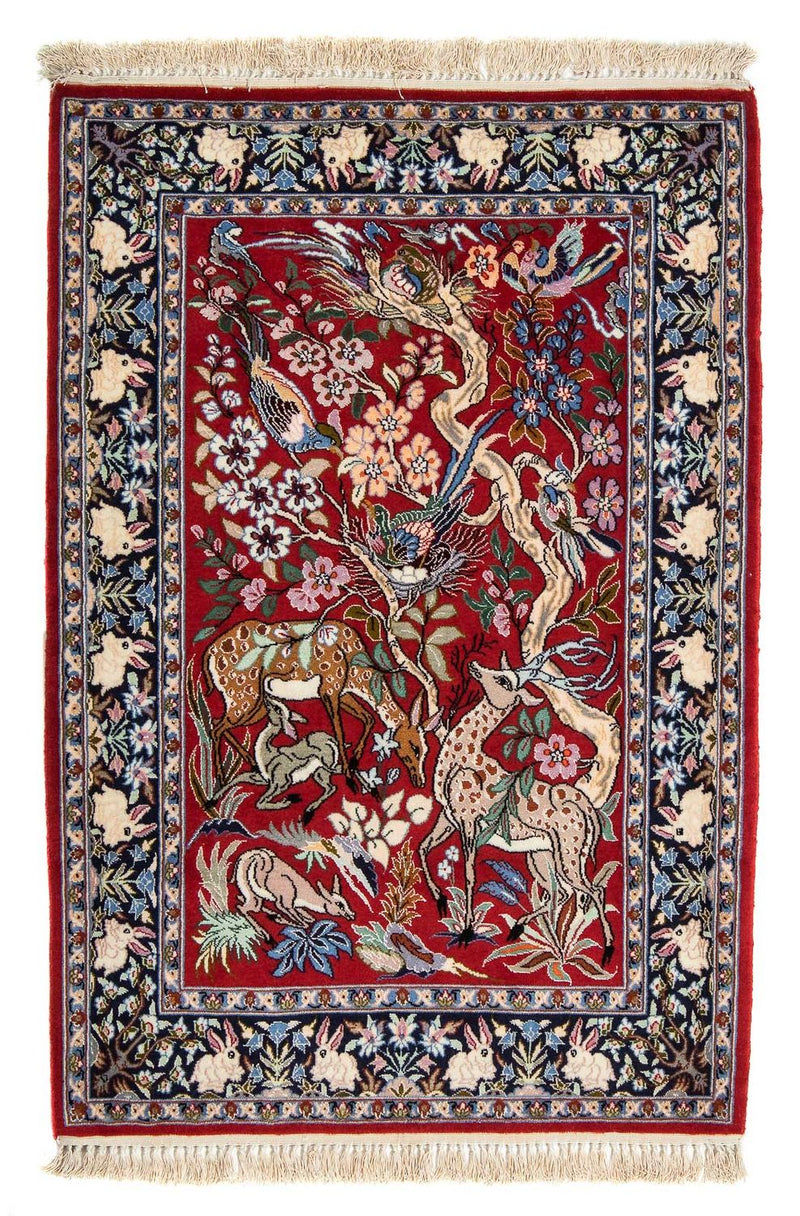 Perzisch tapijt - Isfahan - Premium - 105 x 70 cm - rood