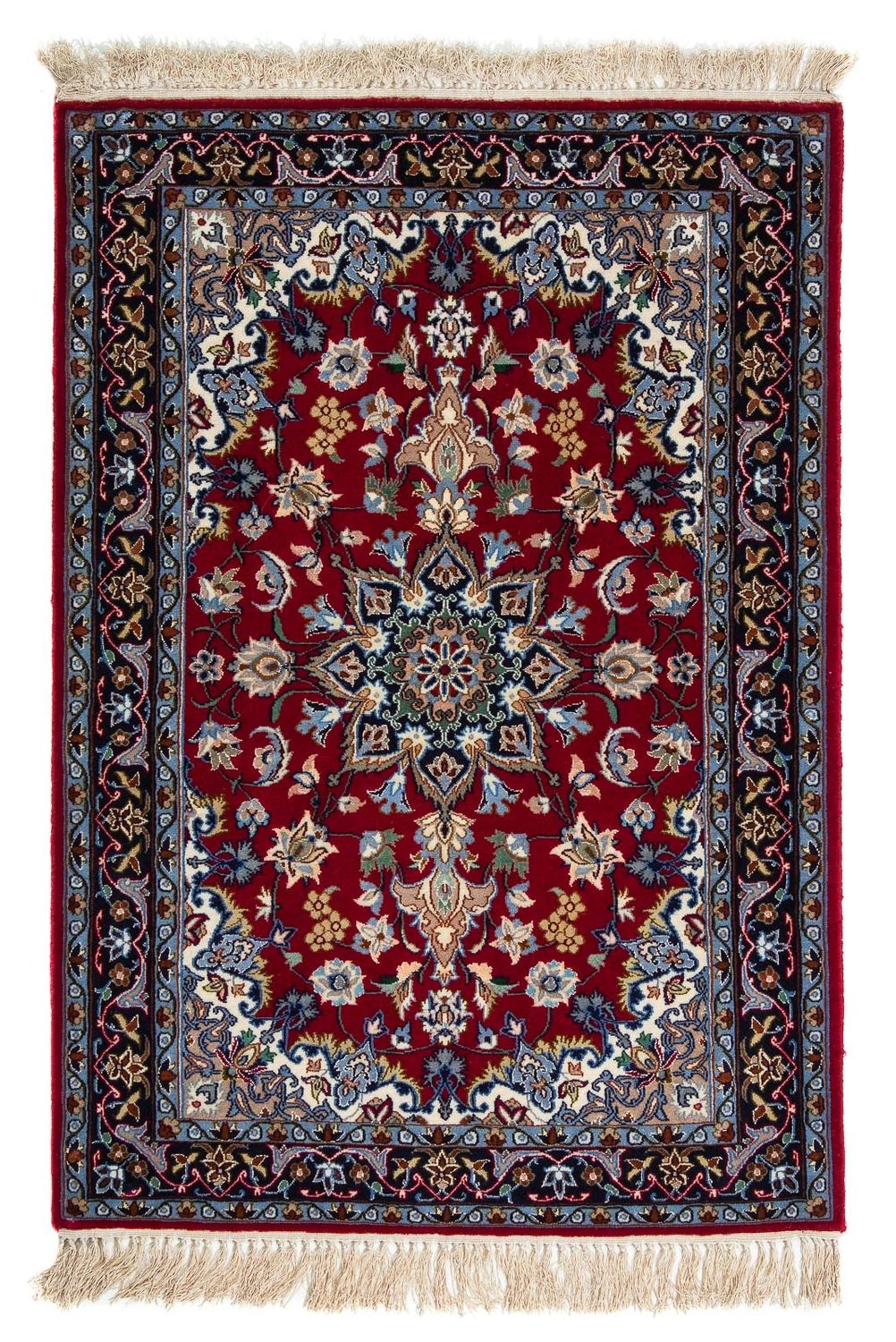 Perzisch tapijt - Isfahan - Premium - 100 x 70 cm - donkerrood