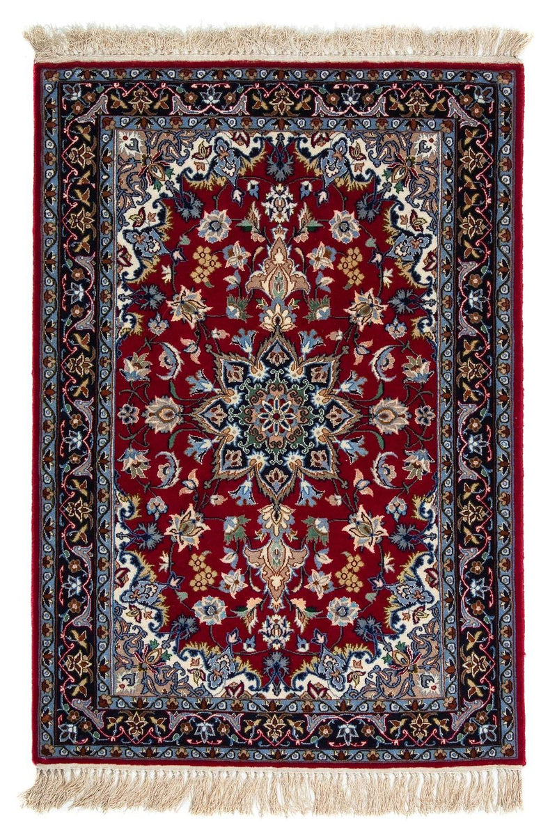 Perzisch tapijt - Isfahan - Premium - 100 x 70 cm - donkerrood