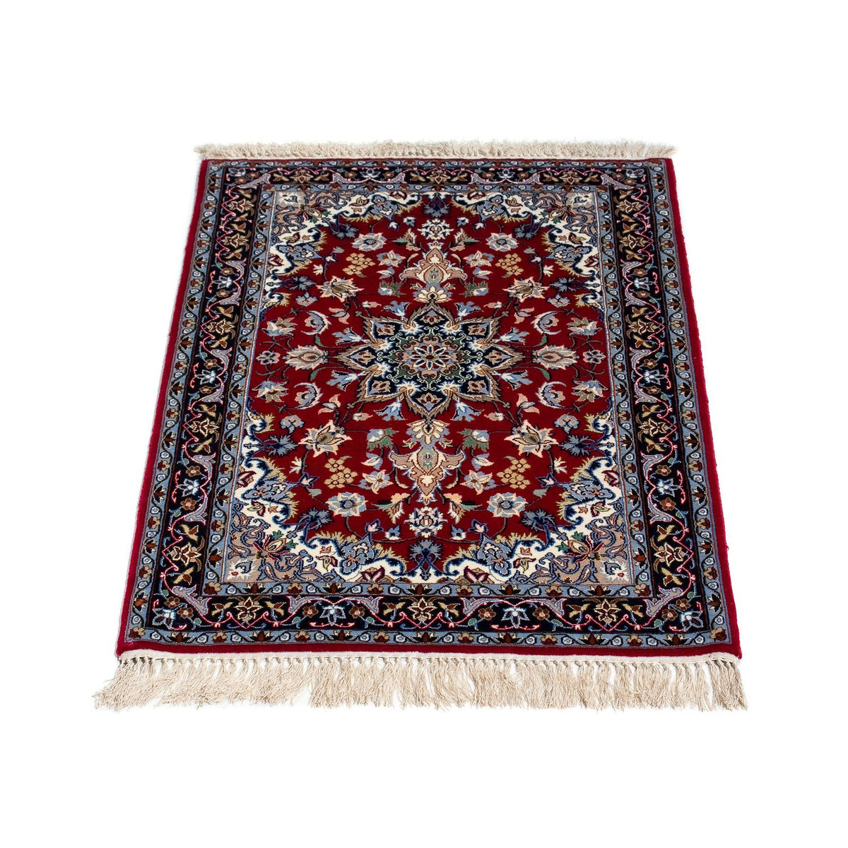 Perzisch tapijt - Isfahan - Premium - 100 x 70 cm - donkerrood