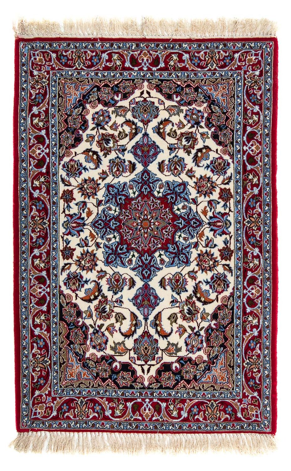 Perzisch tapijt - Isfahan - Premium - 102 x 70 cm - donkerrood