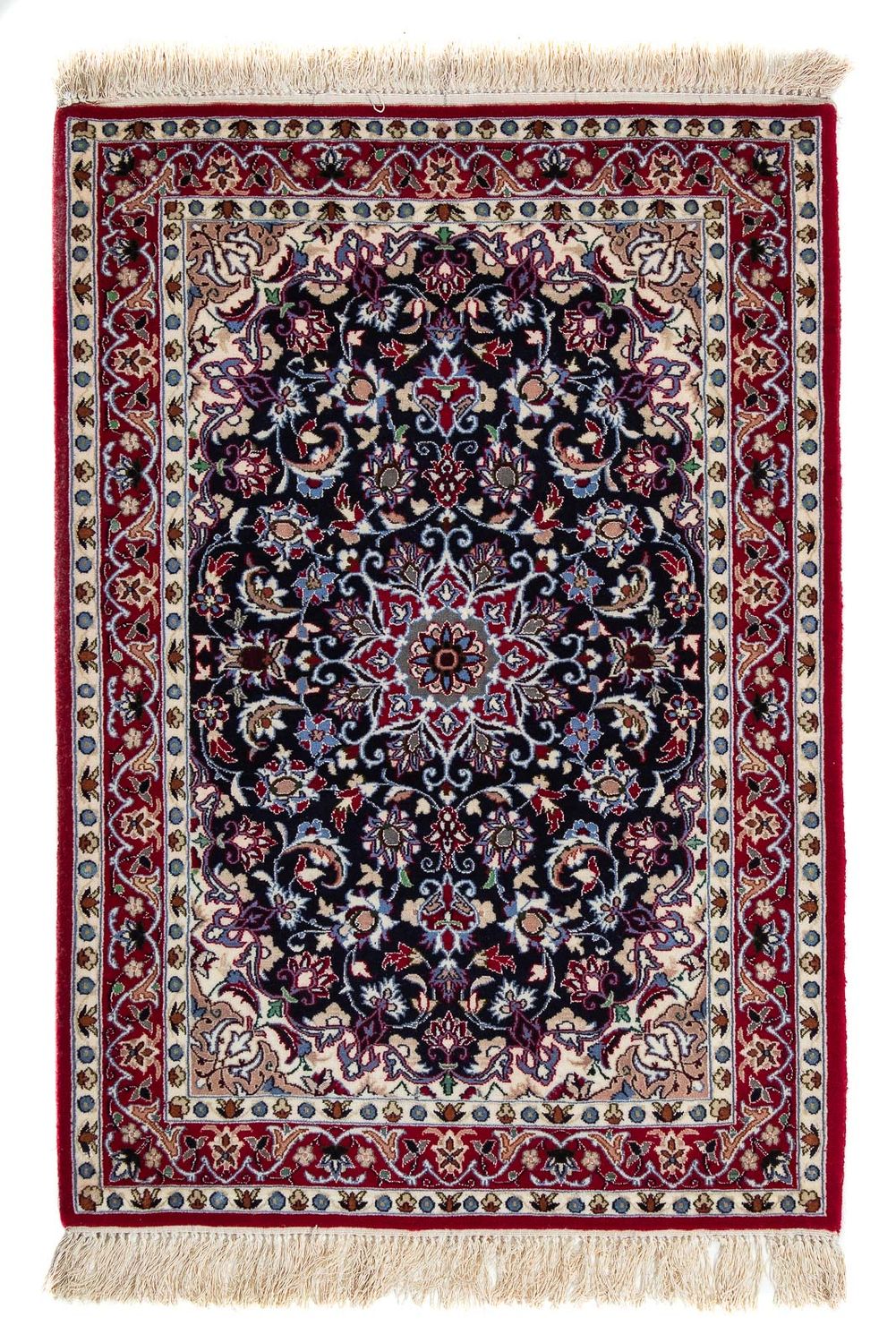 Perzisch tapijt - Isfahan - Premium - 104 x 73 cm - donkerrood
