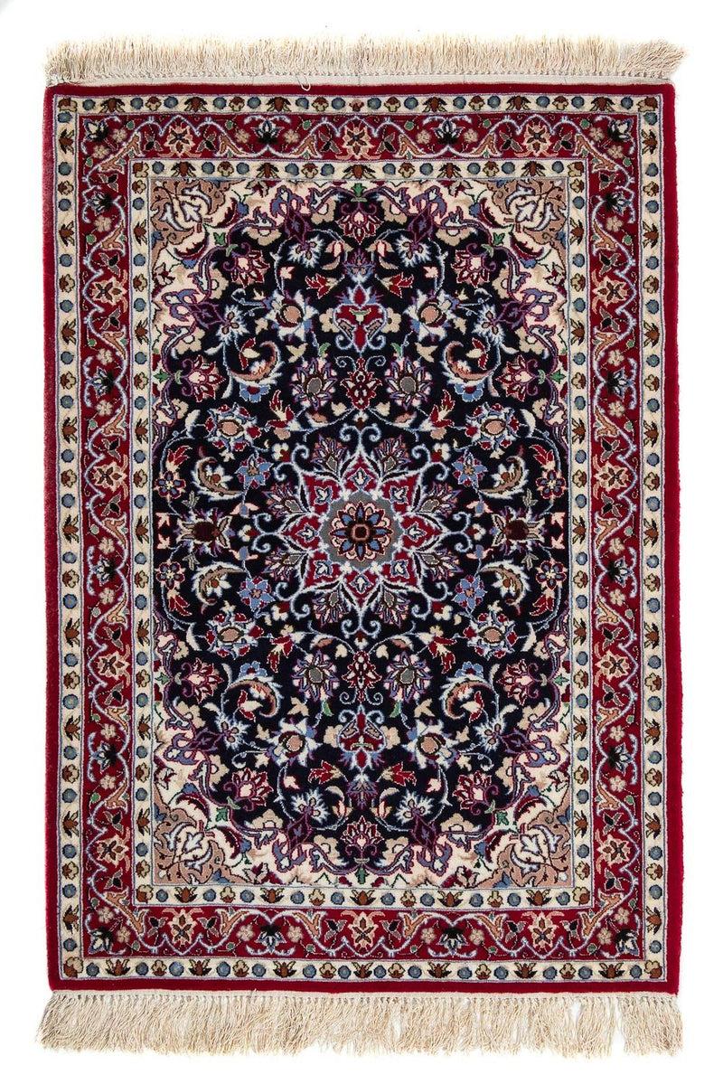 Perzisch tapijt - Isfahan - Premium - 104 x 73 cm - donkerrood