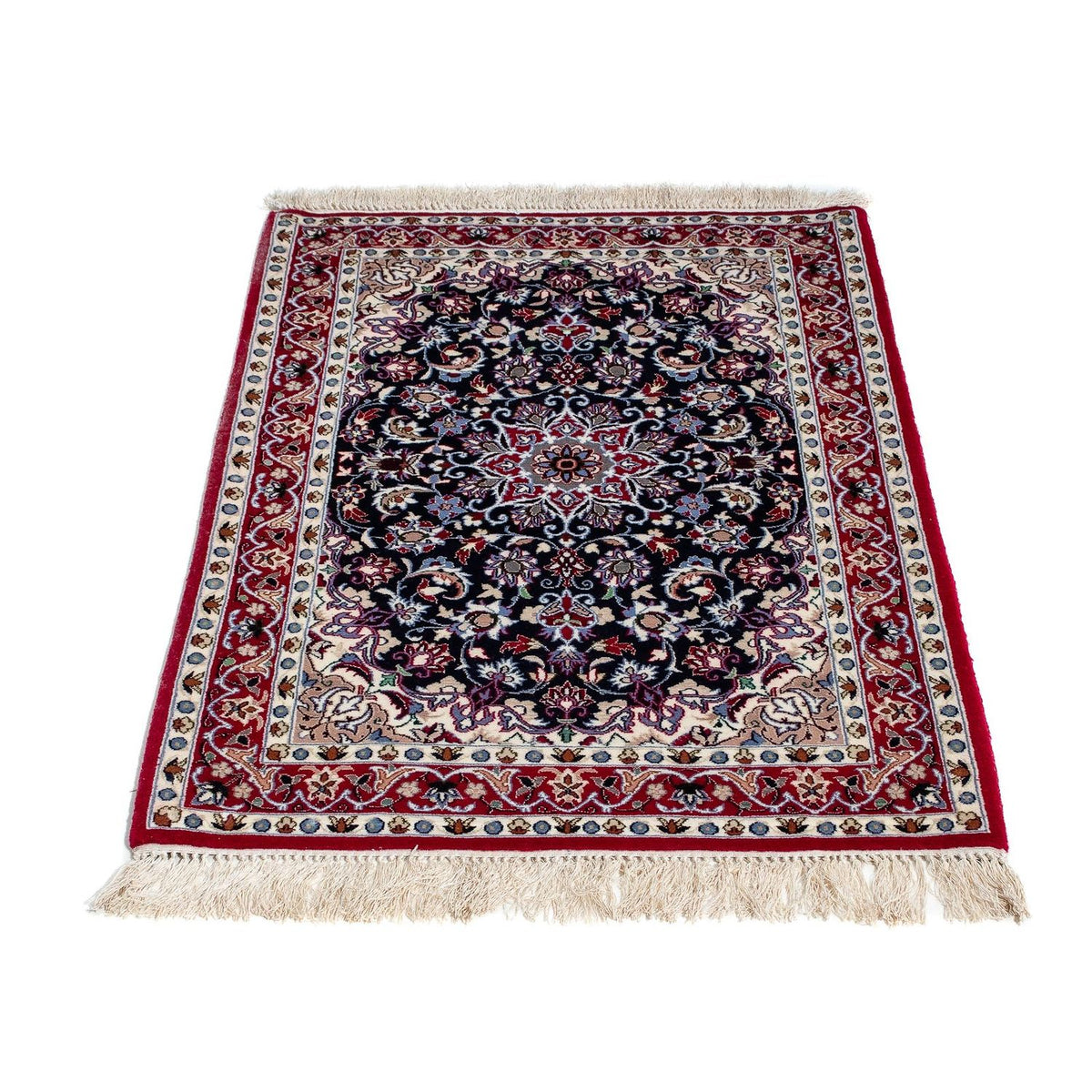 Perzisch tapijt - Isfahan - Premium - 104 x 73 cm - donkerrood