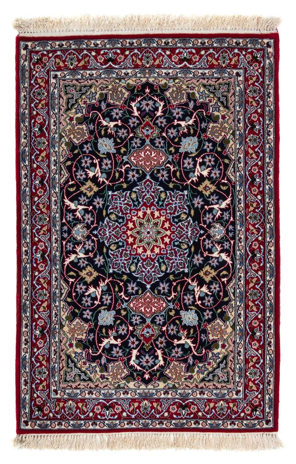 Perzisch tapijt - Isfahan - Premium - 105 x 70 cm - donkerrood