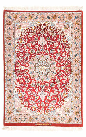 Perzisch tapijt - Isfahan - Premium - 123 x 83 cm - rood