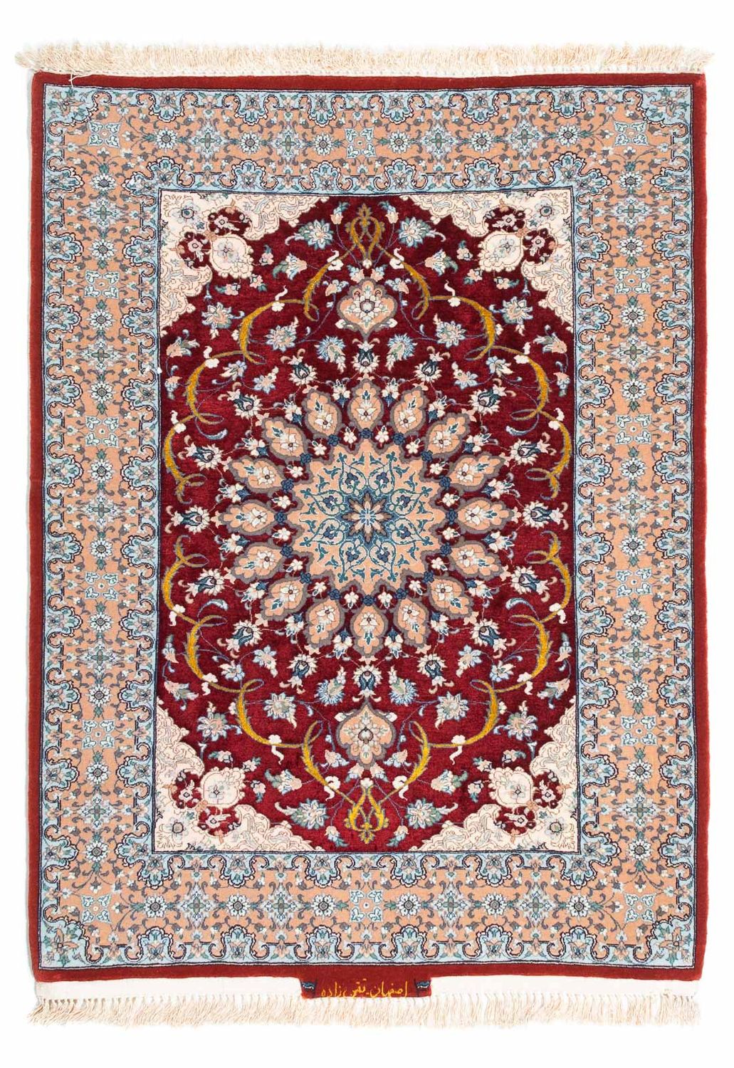 Perzisch tapijt - Isfahan - Premium - 119 x 84 cm - donkerrood