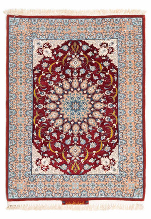 Perzisch tapijt - Isfahan - Premium - 119 x 84 cm - donkerrood