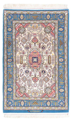 Perzisch tapijt - Isfahan - Premium - 126 x 83 cm - lichtblauw