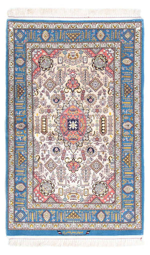 Perzisch tapijt - Isfahan - Premium - 126 x 83 cm - lichtblauw