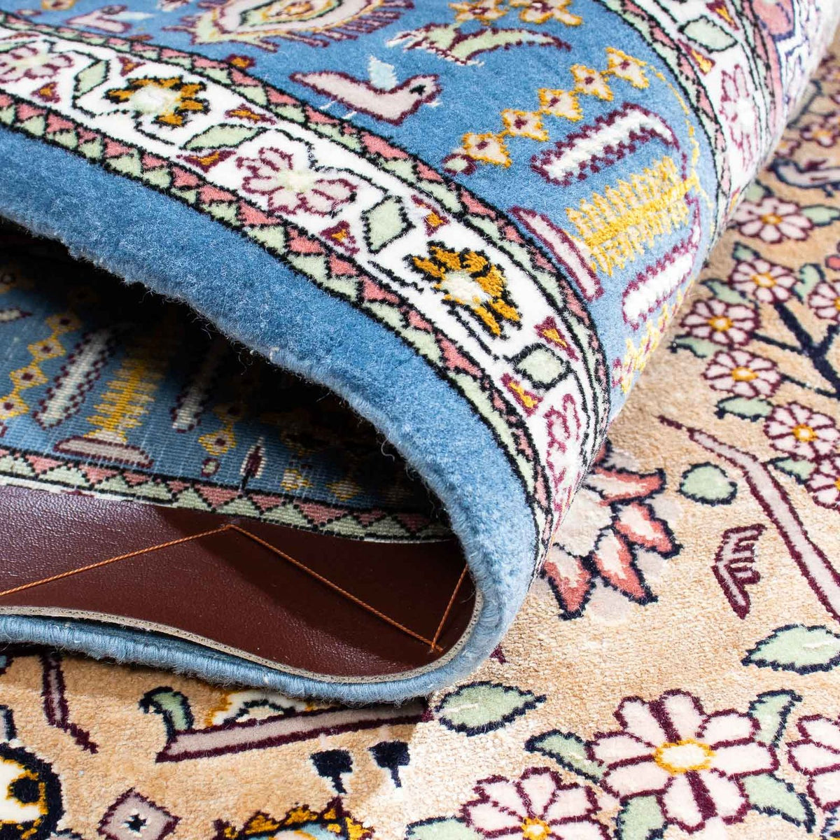 Perzisch tapijt - Isfahan - Premium - 126 x 83 cm - lichtblauw