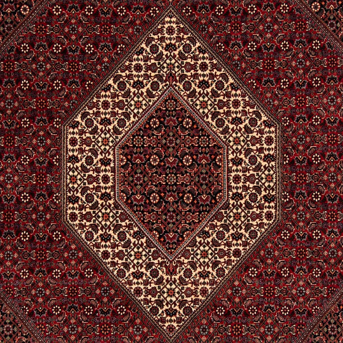 Perzisch tapijt - Bijar - 247 x 202 cm - donkerrood