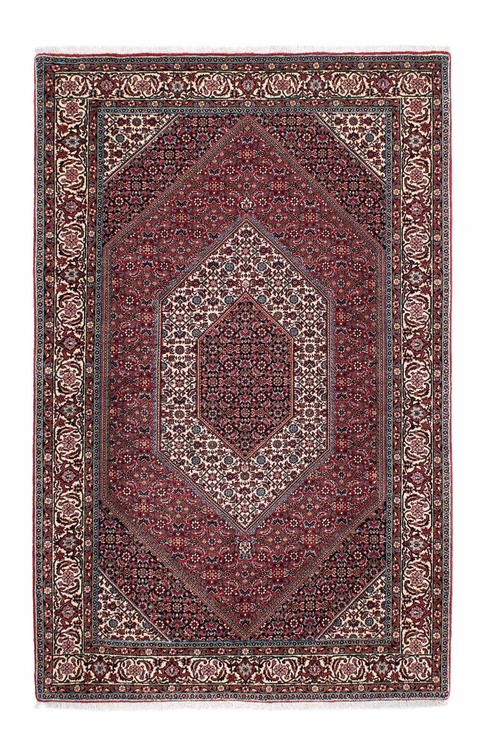 Perzisch tapijt - Bijar - 212 x 135 cm - donkerrood
