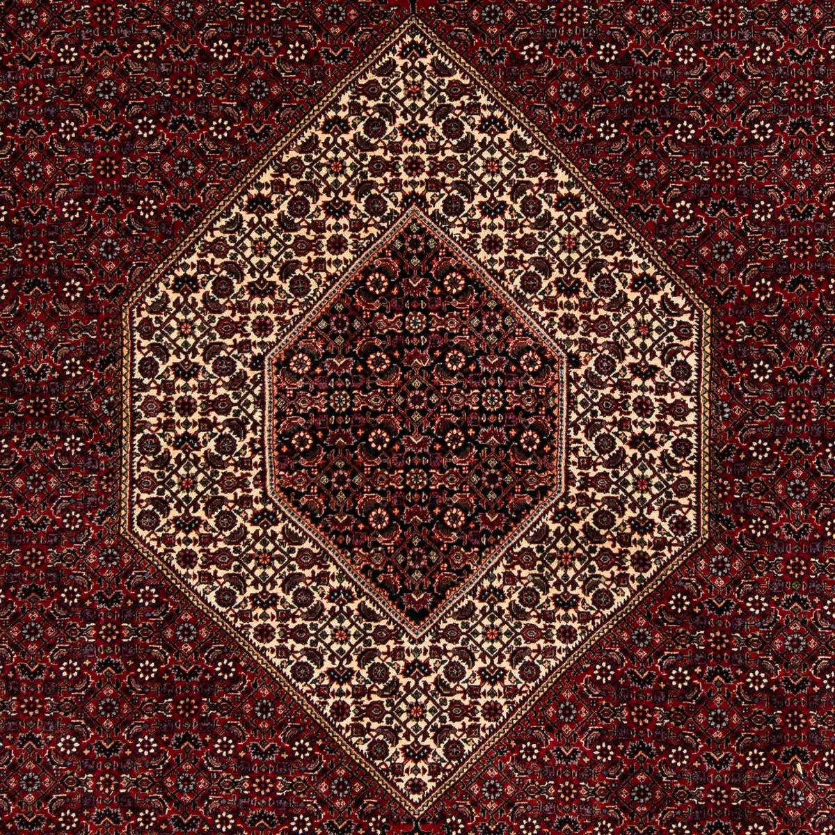 Perzisch tapijt - Bijar - 257 x 204 cm - donkerrood