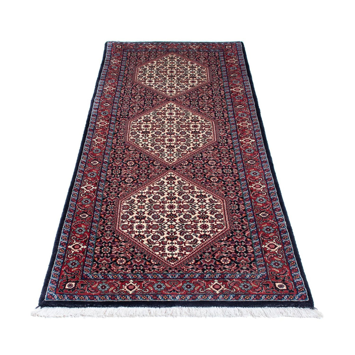 Loper Perzisch tapijt - Bijar - 206 x 73 cm - donkerblauw