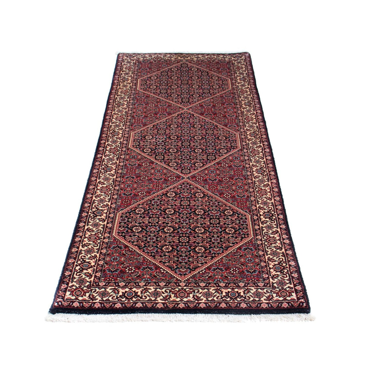 Loper Perzisch tapijt - Bijar - 209 x 72 cm - donkerblauw