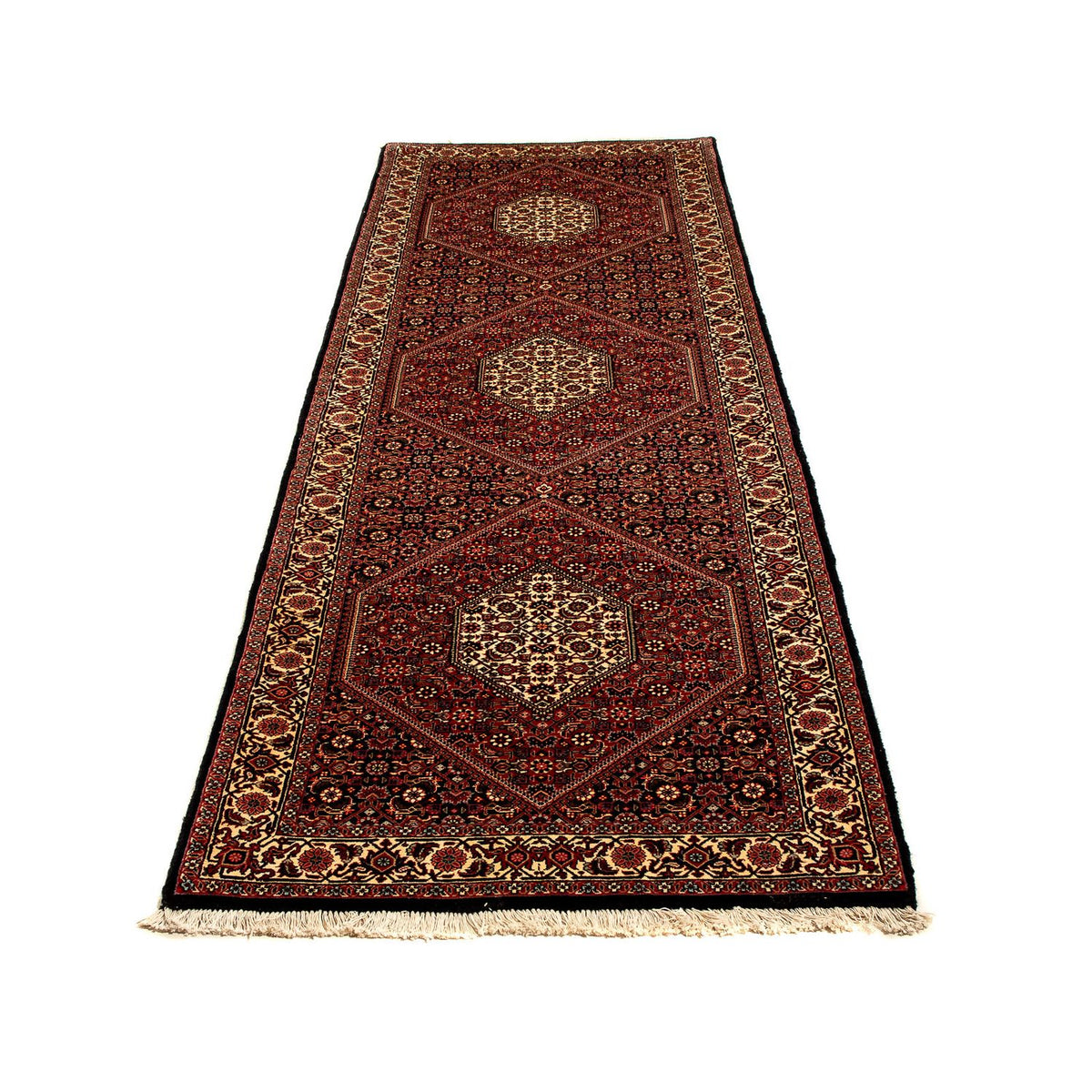 Loper Perzisch tapijt - Bijar - 296 x 83 cm - donkerrood