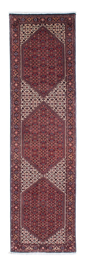 Loper Perzisch tapijt - Bijar - 313 x 83 cm - donkerrood