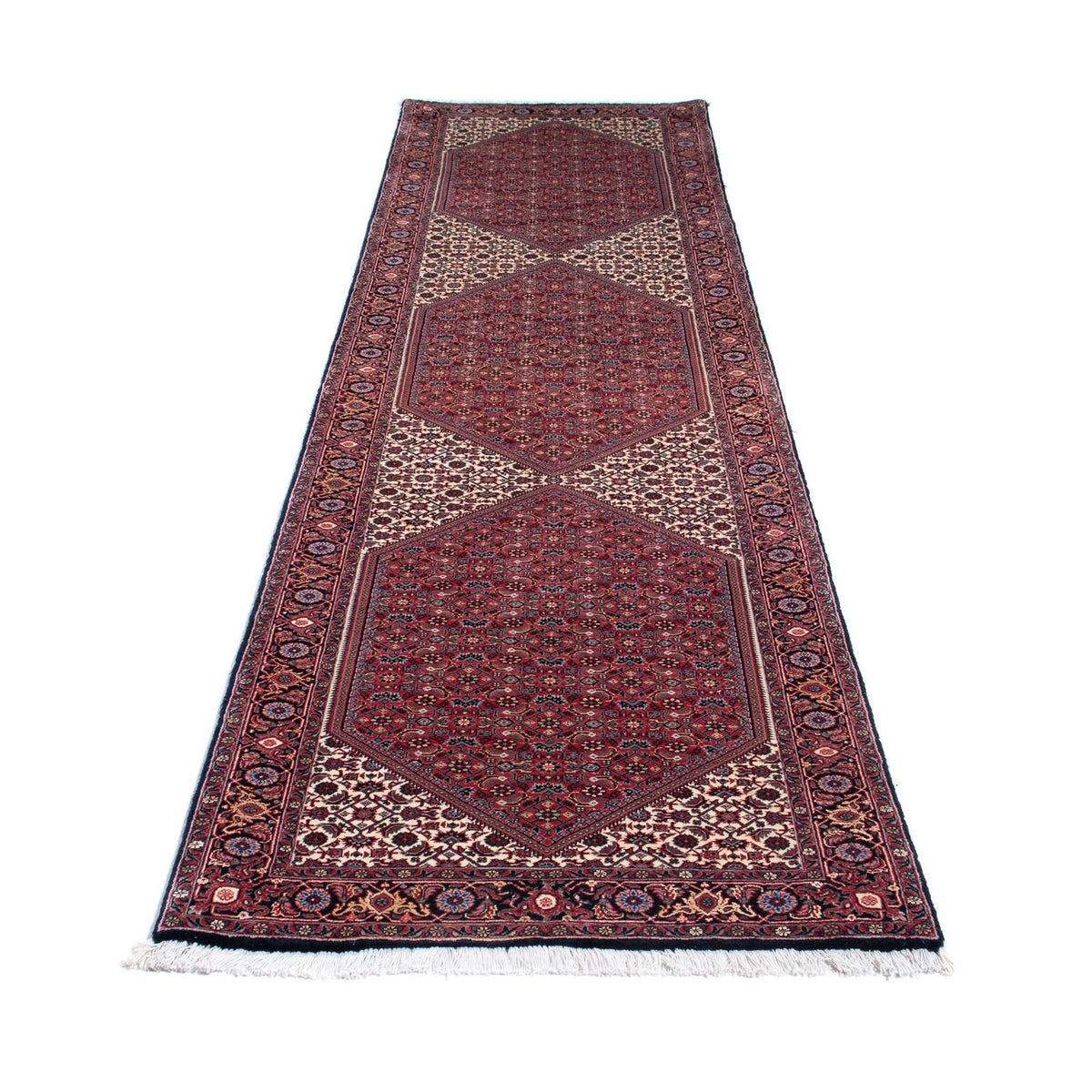 Loper Perzisch tapijt - Bijar - 313 x 83 cm - donkerrood
