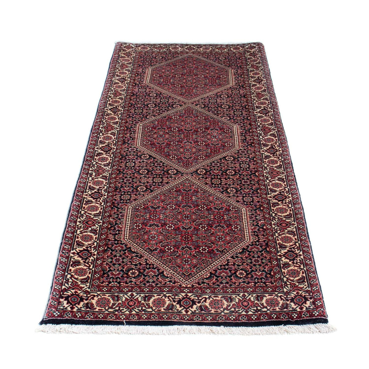 Loper Perzisch tapijt - Bijar - 207 x 74 cm - donkerblauw