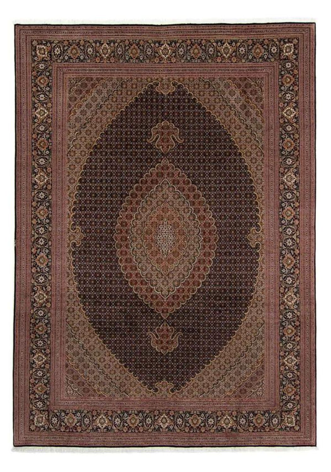 Perzisch tapijt - Tabriz - 346 x 252 cm - bruin