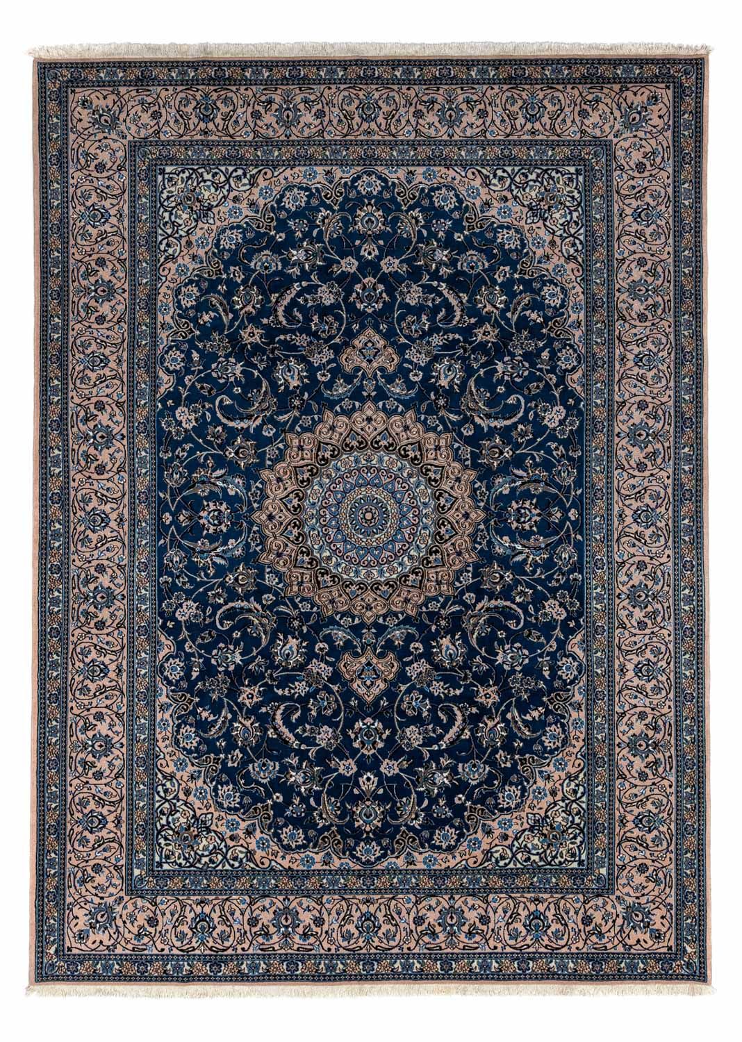 Perzisch tapijt - Nain - Koninklijk - 348 x 245 cm - donkerblauw