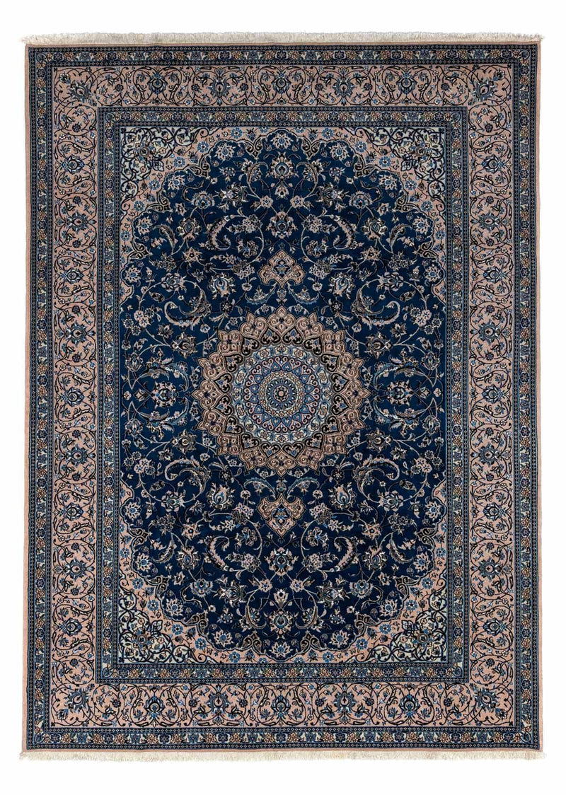 Perzisch tapijt - Nain - Koninklijk - 348 x 245 cm - donkerblauw