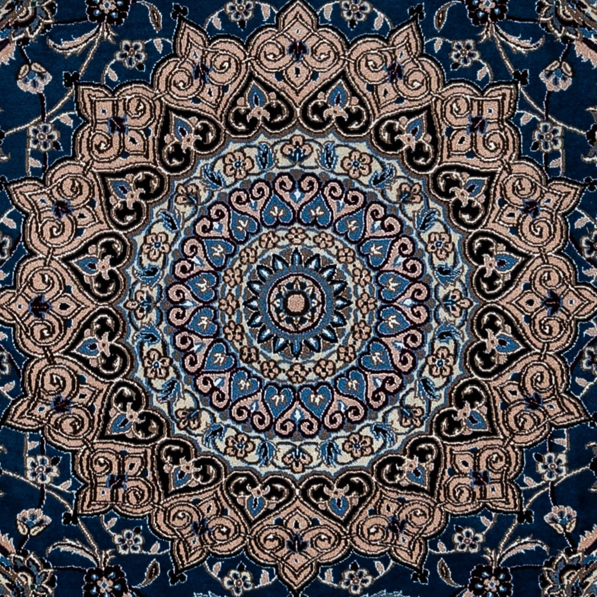 Perzisch tapijt - Nain - Koninklijk - 348 x 245 cm - donkerblauw