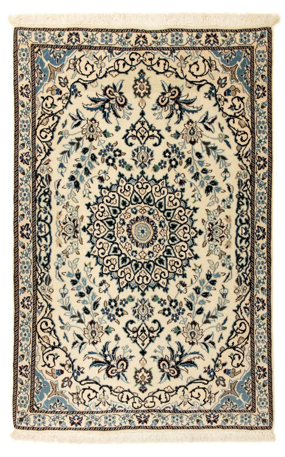 Perzisch tapijt - Nain - Koninklijk - 132 x 87 cm - beige