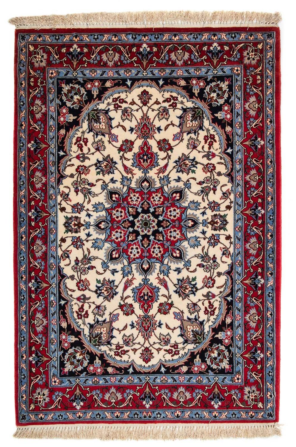 Perzisch tapijt - Isfahan - Premium - 120 x 84 cm - donkerrood