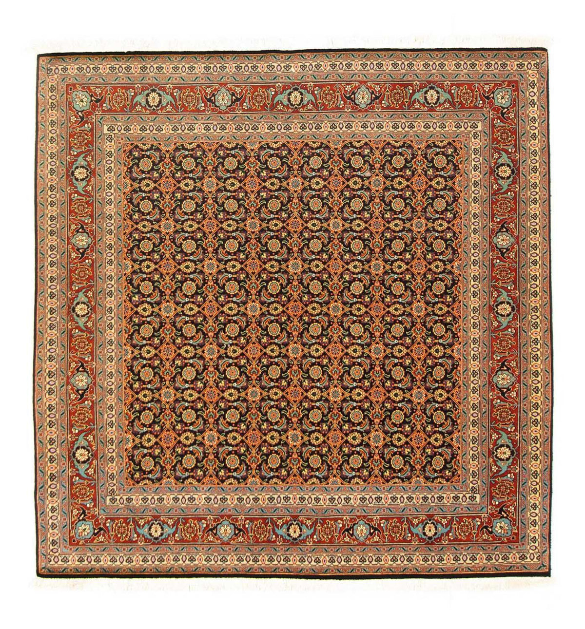 Perzisch tapijt - Tabriz - Royal vierkant  - 156 x 155 cm - zwart