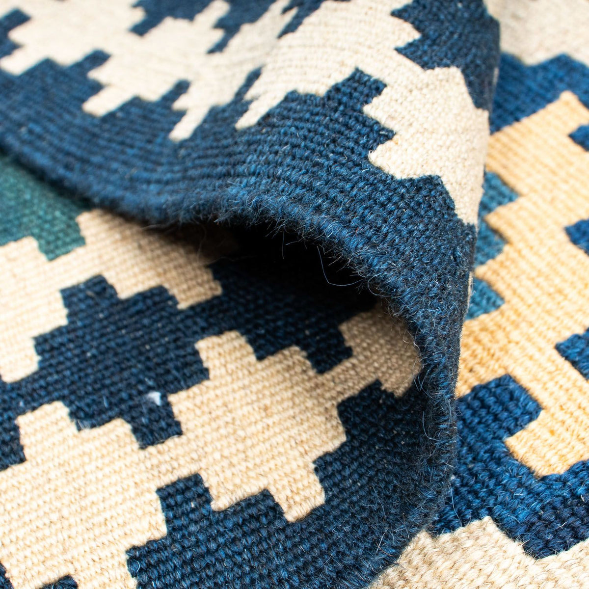 Kelim tapijt - Oosters - 196 x 155 cm - beige